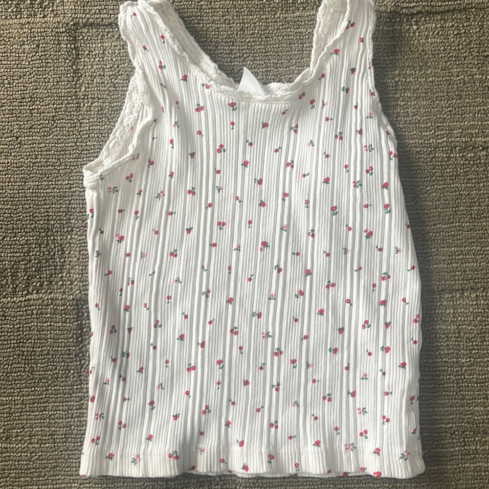 zara cherry tank top size 8 girls